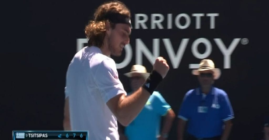 Τσιτσιπάς: Το matchpoint και ο πανηγυρισμός για τη νίκη του κόντρα στον Χρίεκσπορ