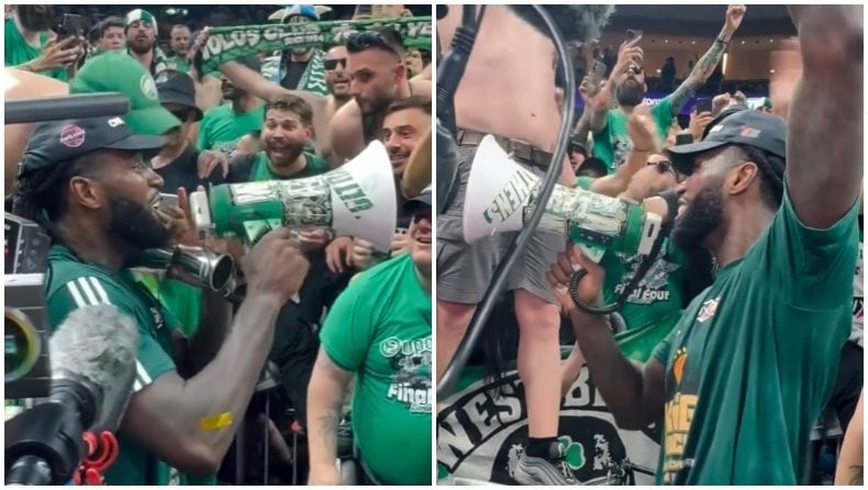 Παναθηναϊκός, Final Four 2024: Ο Λεσόρ πήρε την ντουντούκα για να τραγουδήσει το «βουντού-βουντου» (vid)