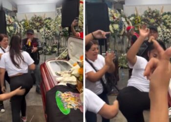 Viral η χήρα στο Μεξικό: Ξεσάλωσε με twerking πάνω στο φέρετρο του συζύγου της (vid)